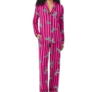 Women's Pink Zebra Stripe Pajama Set